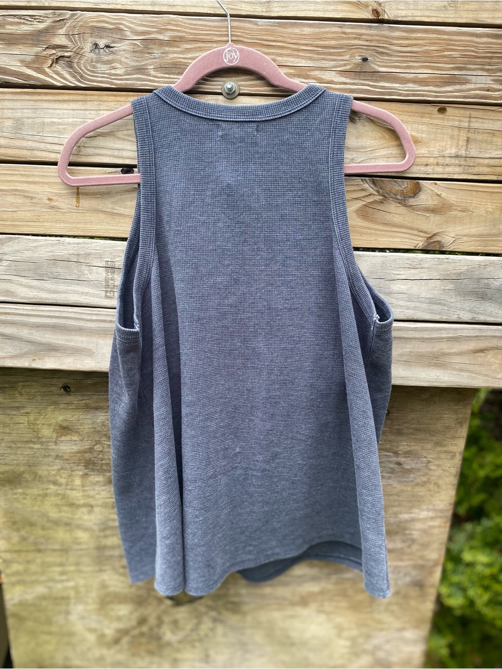 Maurice’s Flowy Womens Sleeveless Ribbed Tank Top Charcoal Blue Size Large - Picture 2 of 4